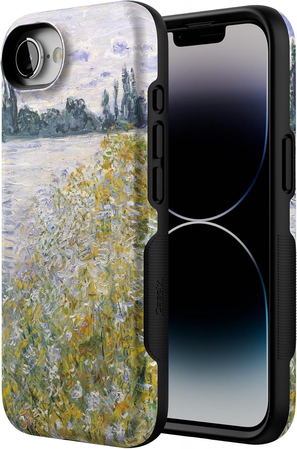 imageCasely iPhone 16e Case The Boyfriend Collection Army Green Bold Protective Design MagSafe Compatible DesignMonets Summer Landscape The Met Museum
