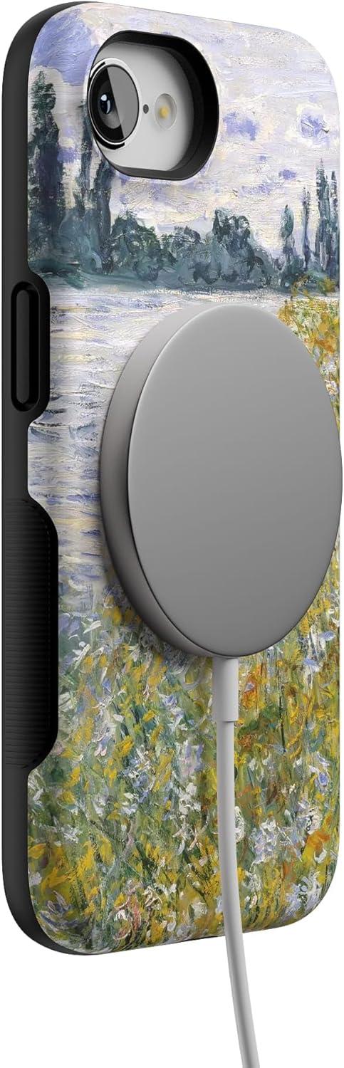 imageCasely iPhone 16e Case The Boyfriend Collection Army Green Bold Protective Design MagSafe Compatible DesignMonets Summer Landscape The Met Museum