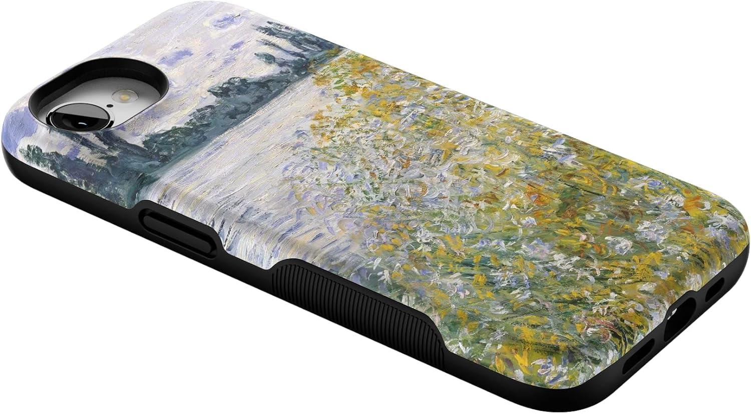 imageCasely iPhone 16e Case The Boyfriend Collection Army Green Bold Protective Design MagSafe Compatible DesignMonets Summer Landscape The Met Museum