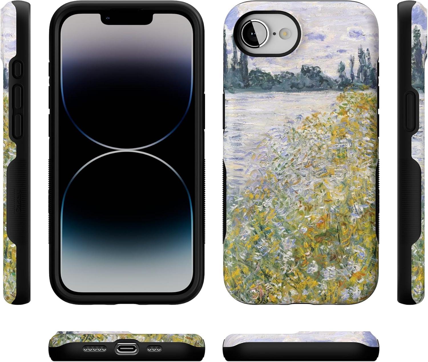 imageCasely iPhone 16e Case The Boyfriend Collection Army Green Bold Protective Design MagSafe Compatible DesignMonets Summer Landscape The Met Museum