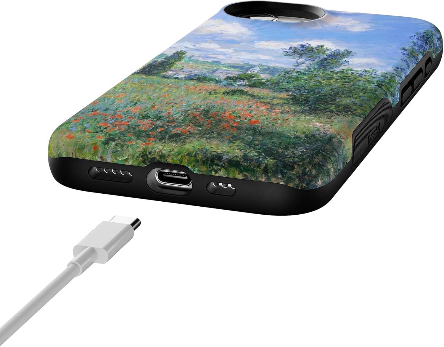 imageCasely iPhone 16e Case The Boyfriend Collection Army Green Bold Protective Design MagSafe Compatible DesignMonets View The Met Museum
