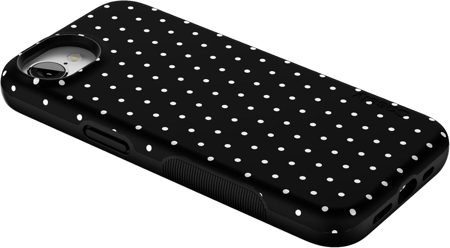 imageCasely iPhone 16e Case The Boyfriend Collection Army Green Bold Protective Design MagSafe Compatible DesignOn the Dot Black Polka Dot