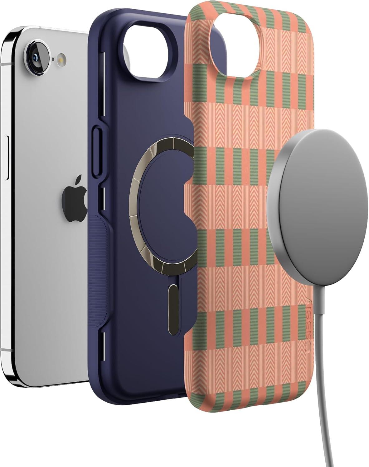 imageCasely iPhone 16e Case The Boyfriend Collection Army Green Bold Protective Design MagSafe Compatible DesignPalm Beach Grand Cabana