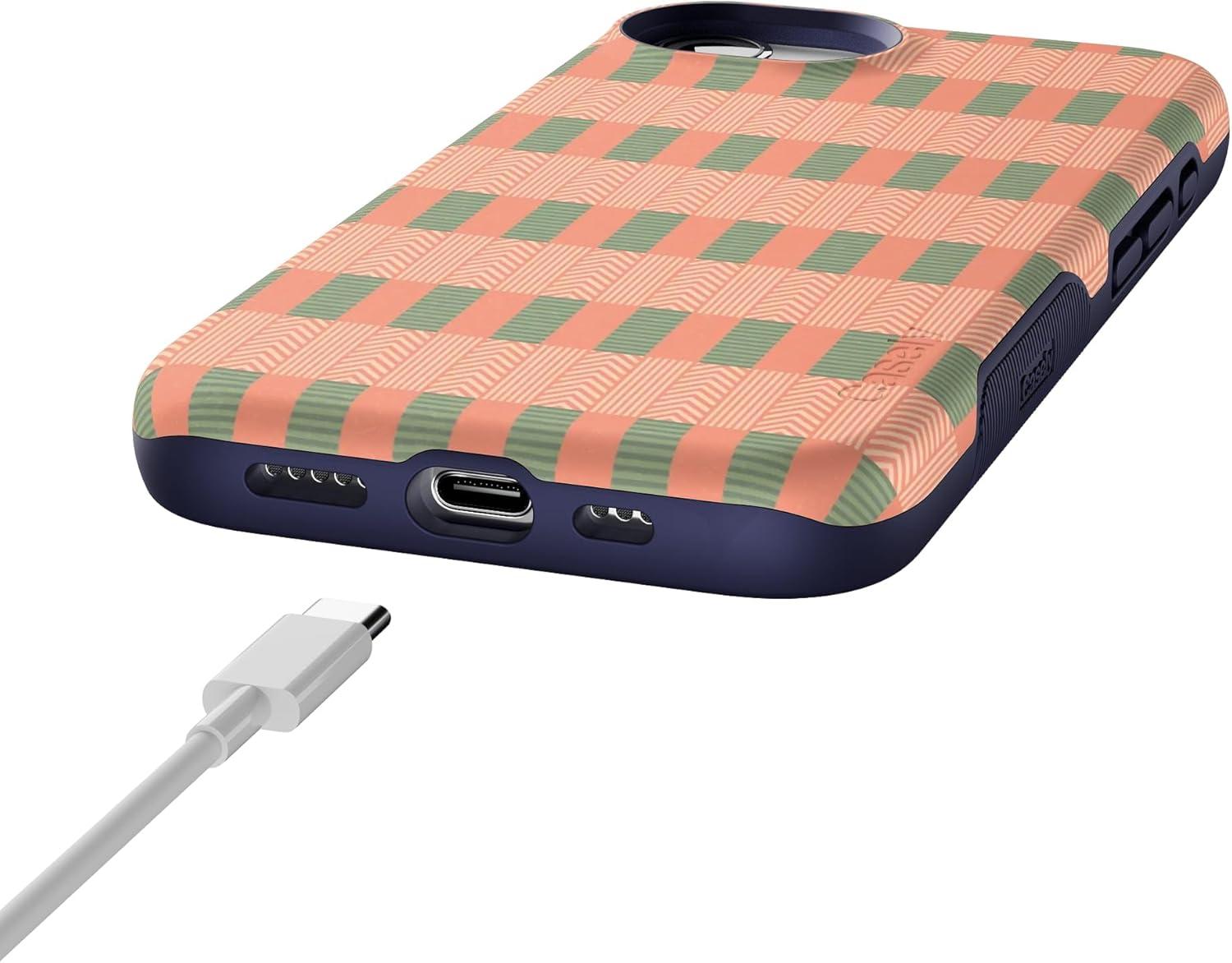imageCasely iPhone 16e Case The Boyfriend Collection Army Green Bold Protective Design MagSafe Compatible DesignPalm Beach Grand Cabana