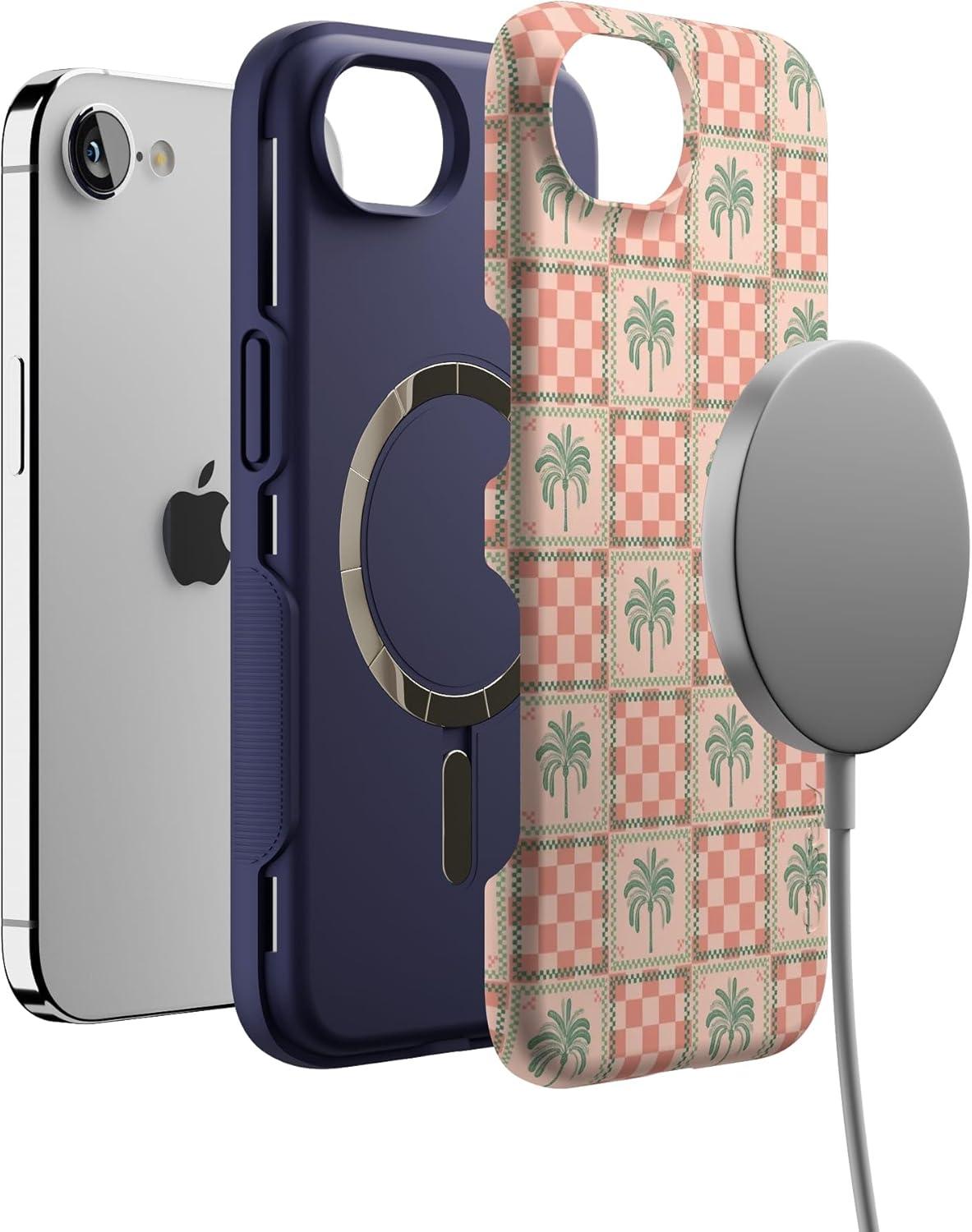imageCasely iPhone 16e Case The Boyfriend Collection Army Green Bold Protective Design MagSafe Compatible DesignPalm Beach The Social Club