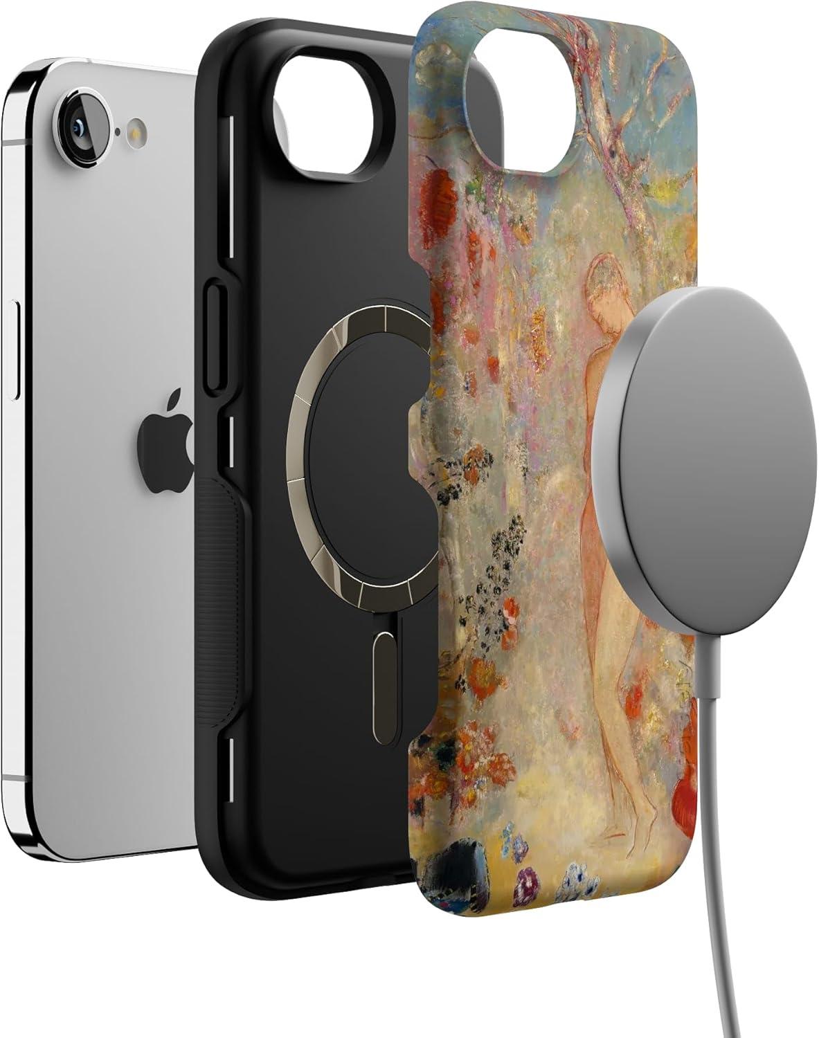 imageCasely iPhone 16e Case The Boyfriend Collection Army Green Bold Protective Design MagSafe Compatible DesignPandora The Met Museum