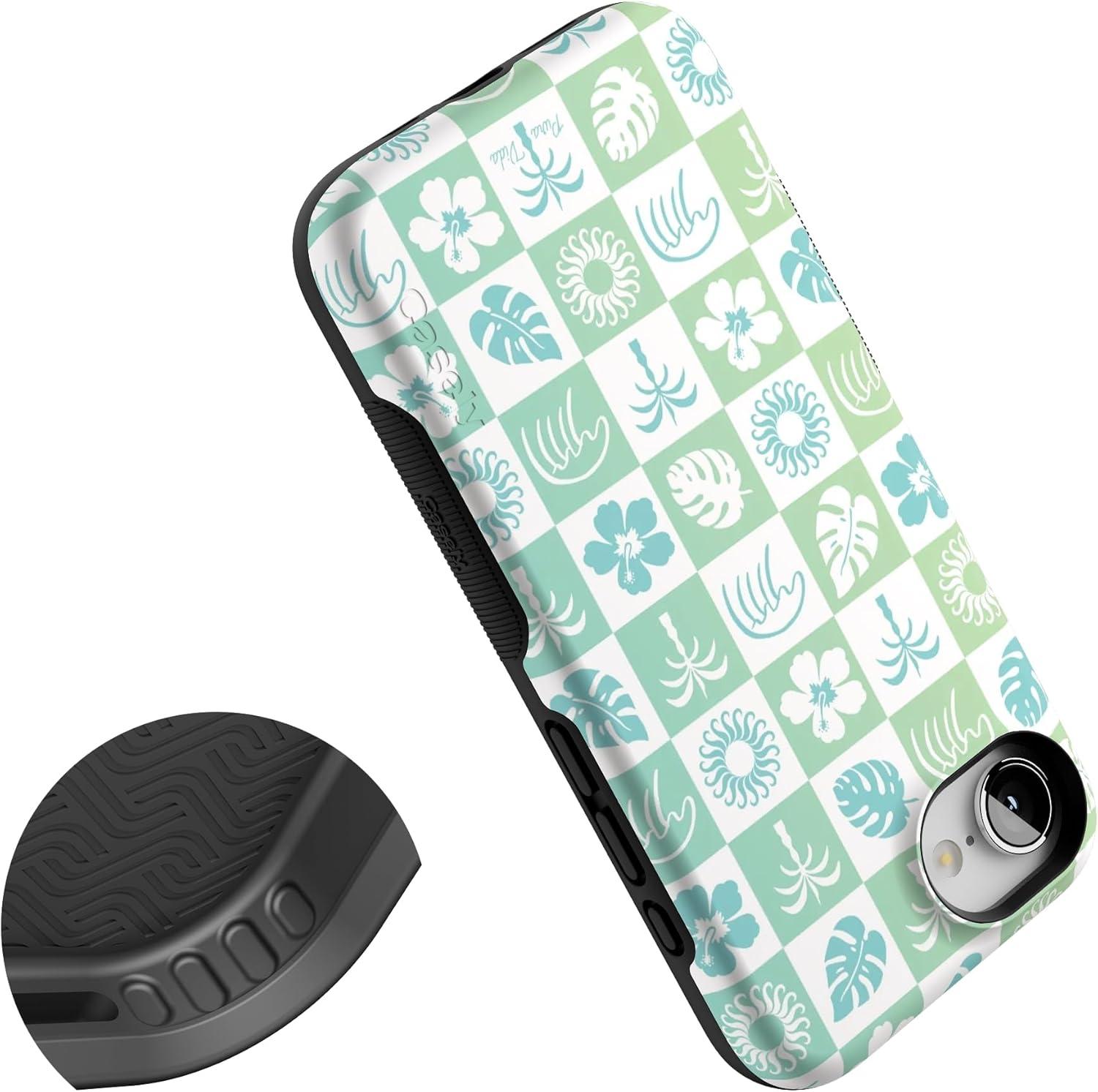 imageCasely iPhone 16e Case The Boyfriend Collection Army Green Bold Protective Design MagSafe Compatible DesignPura Vida Coastal Checkers