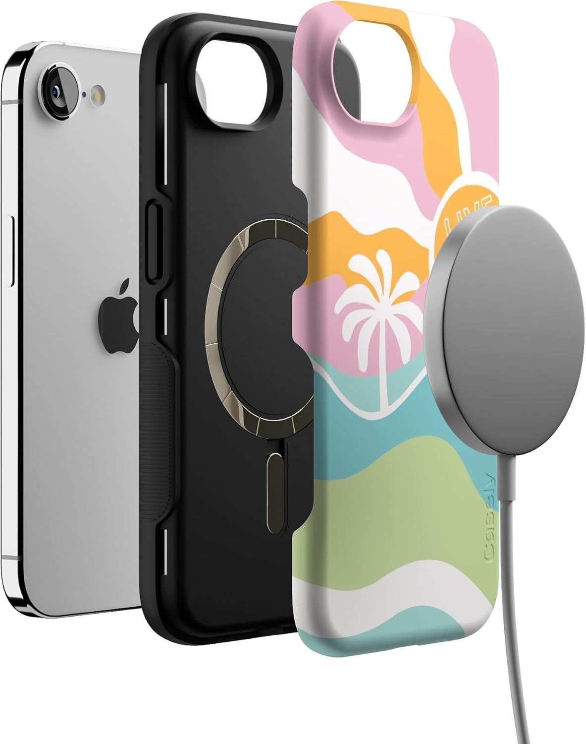 imageCasely iPhone 16e Case The Boyfriend Collection Army Green Bold Protective Design MagSafe Compatible DesignPura Vida Tropical Dreams