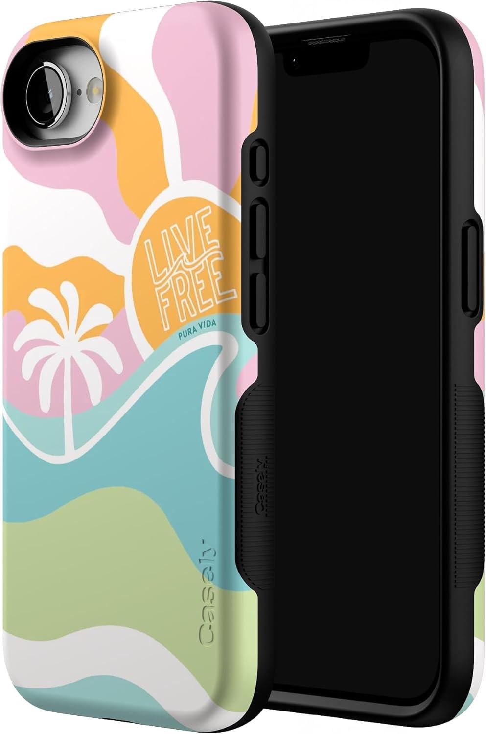 imageCasely iPhone 16e Case The Boyfriend Collection Army Green Bold Protective Design MagSafe Compatible DesignPura Vida Tropical Dreams