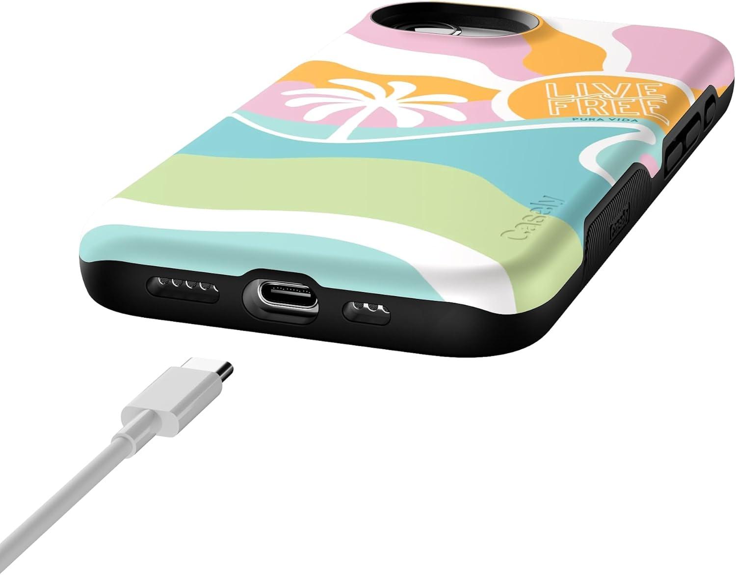 imageCasely iPhone 16e Case The Boyfriend Collection Army Green Bold Protective Design MagSafe Compatible DesignPura Vida Tropical Dreams