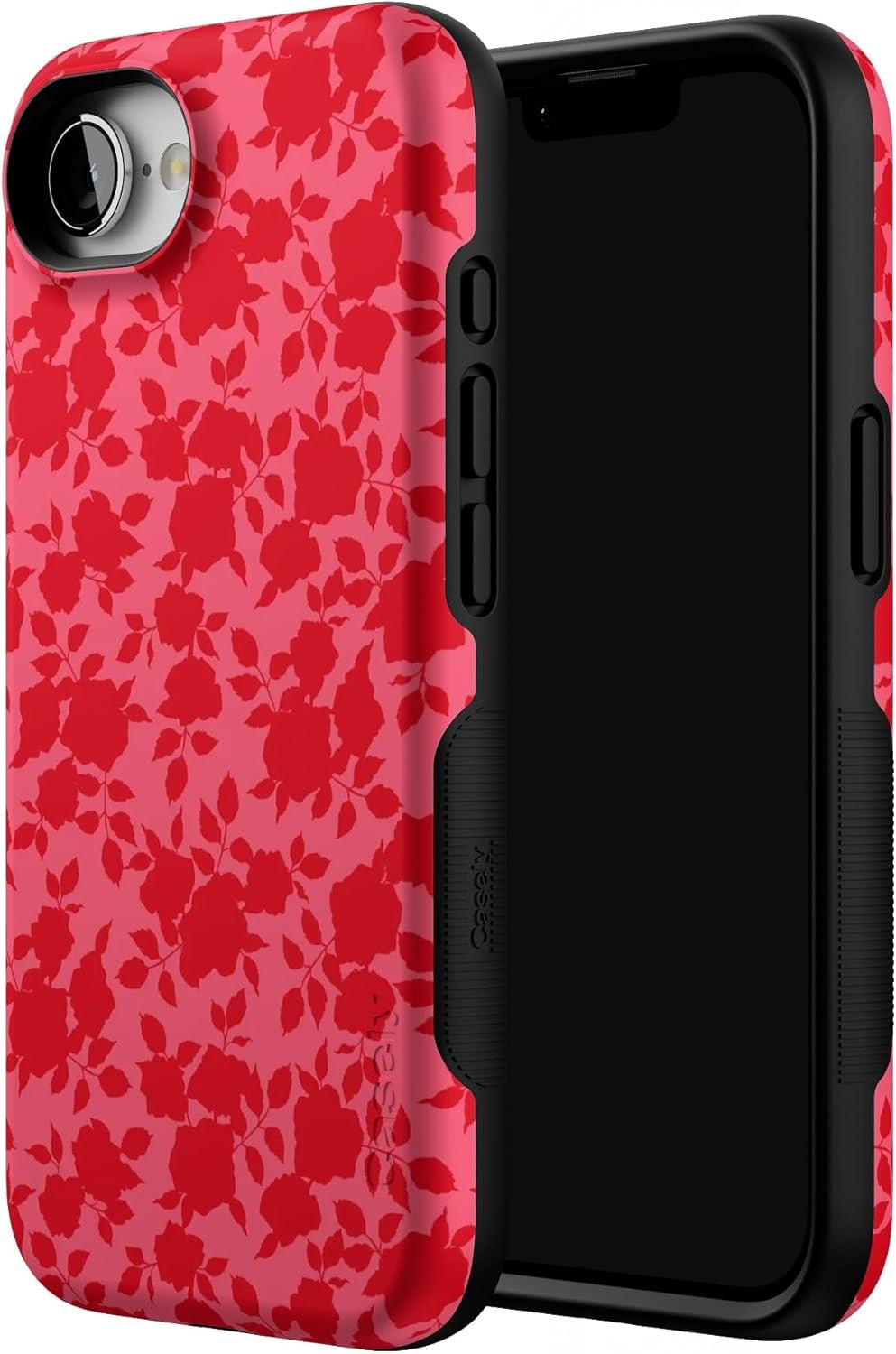 imageCasely iPhone 16e Case The Boyfriend Collection Army Green Bold Protective Design MagSafe Compatible DesignRose Garden Red Aesthetic