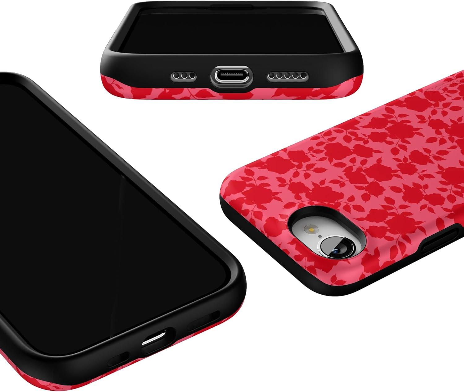 imageCasely iPhone 16e Case The Boyfriend Collection Army Green Bold Protective Design MagSafe Compatible DesignRose Garden Red Aesthetic