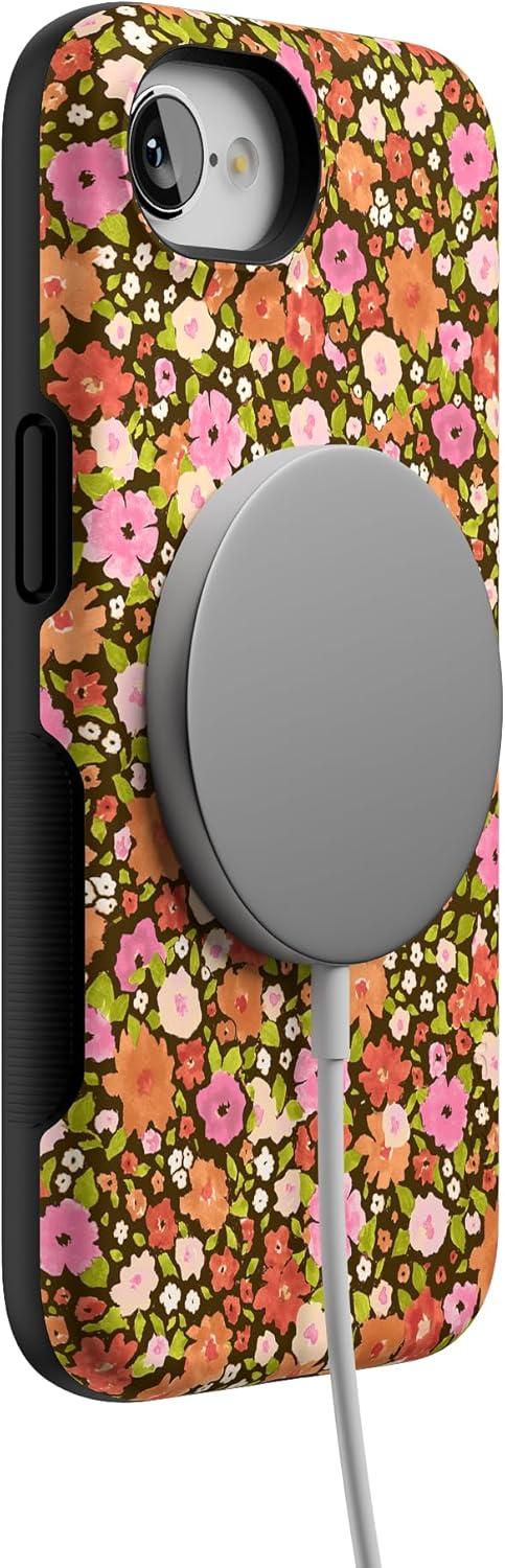 imageCasely iPhone 16e Case The Boyfriend Collection Army Green Bold Protective Design MagSafe Compatible DesignRustic Roses Boho Bouquet