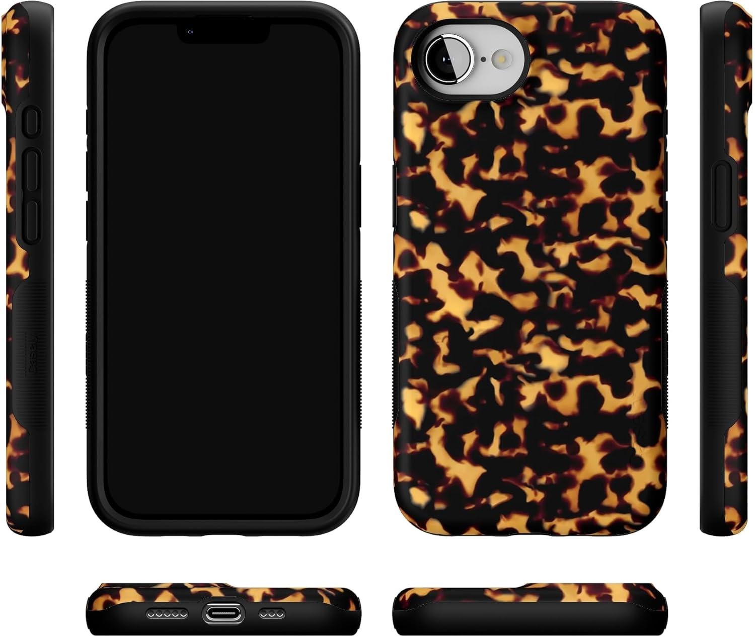 imageCasely iPhone 16e Case The Boyfriend Collection Army Green Bold Protective Design MagSafe Compatible DesignShell Shocked Tortoise Print
