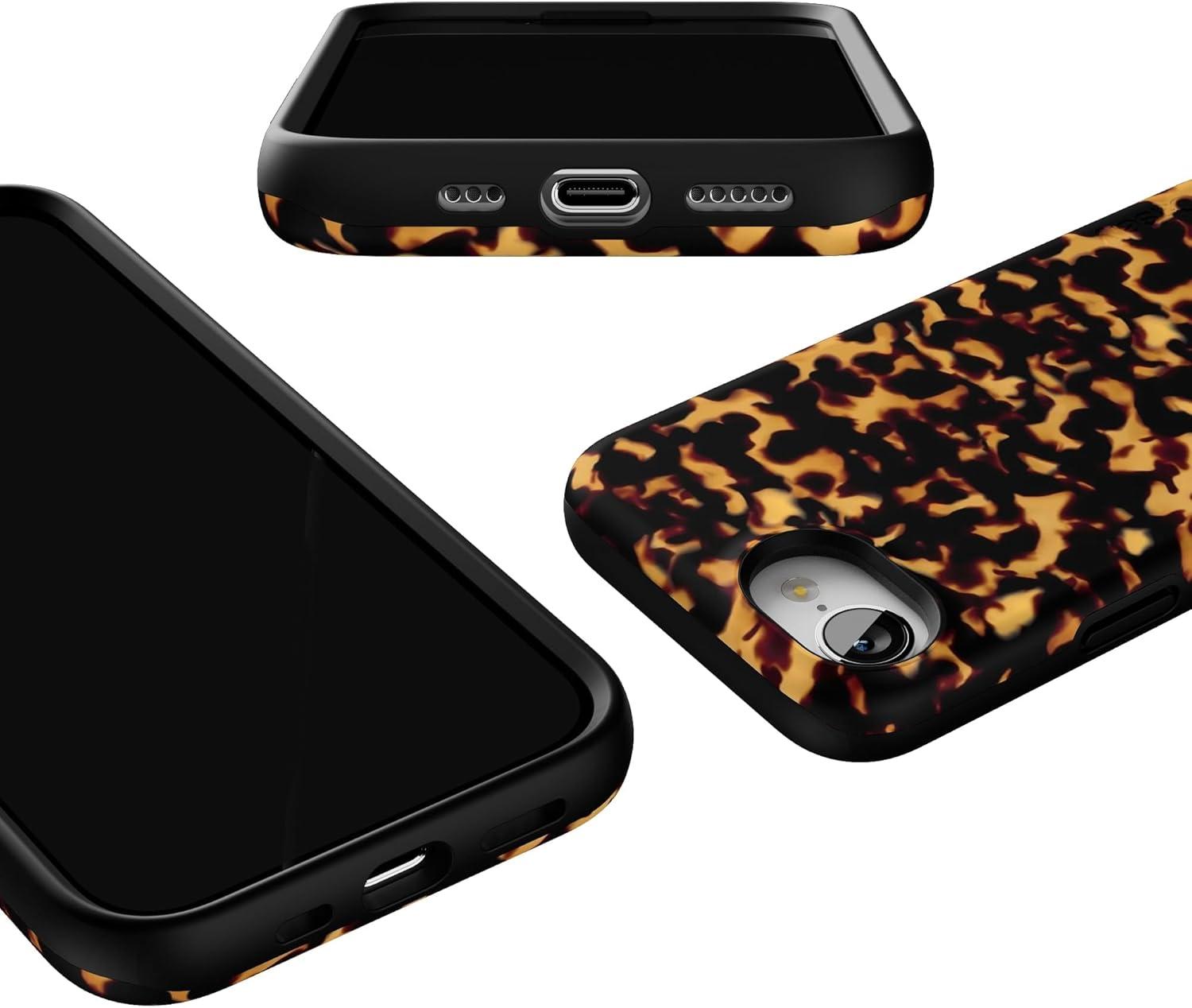 imageCasely iPhone 16e Case The Boyfriend Collection Army Green Bold Protective Design MagSafe Compatible DesignShell Shocked Tortoise Print