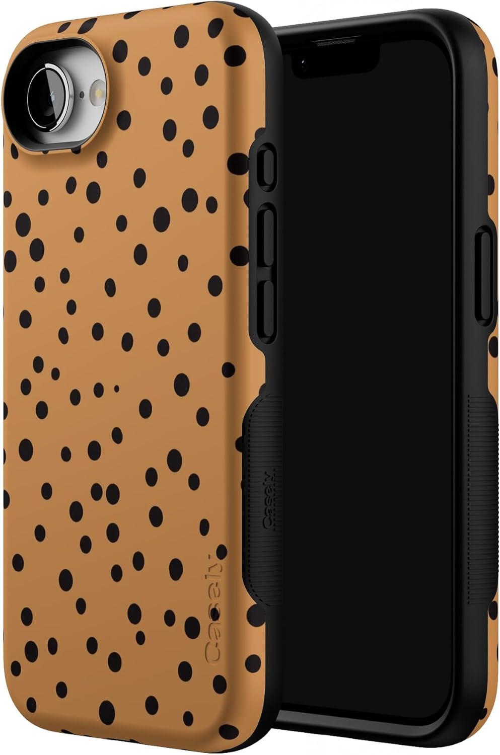 imageCasely iPhone 16e Case The Boyfriend Collection Army Green Bold Protective Design MagSafe Compatible DesignSpot On Dotted Animal