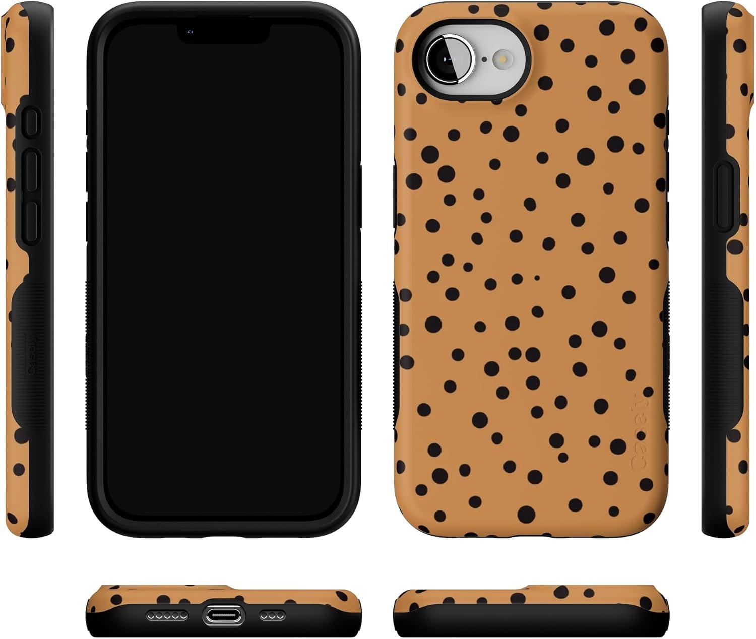 imageCasely iPhone 16e Case The Boyfriend Collection Army Green Bold Protective Design MagSafe Compatible DesignSpot On Dotted Animal
