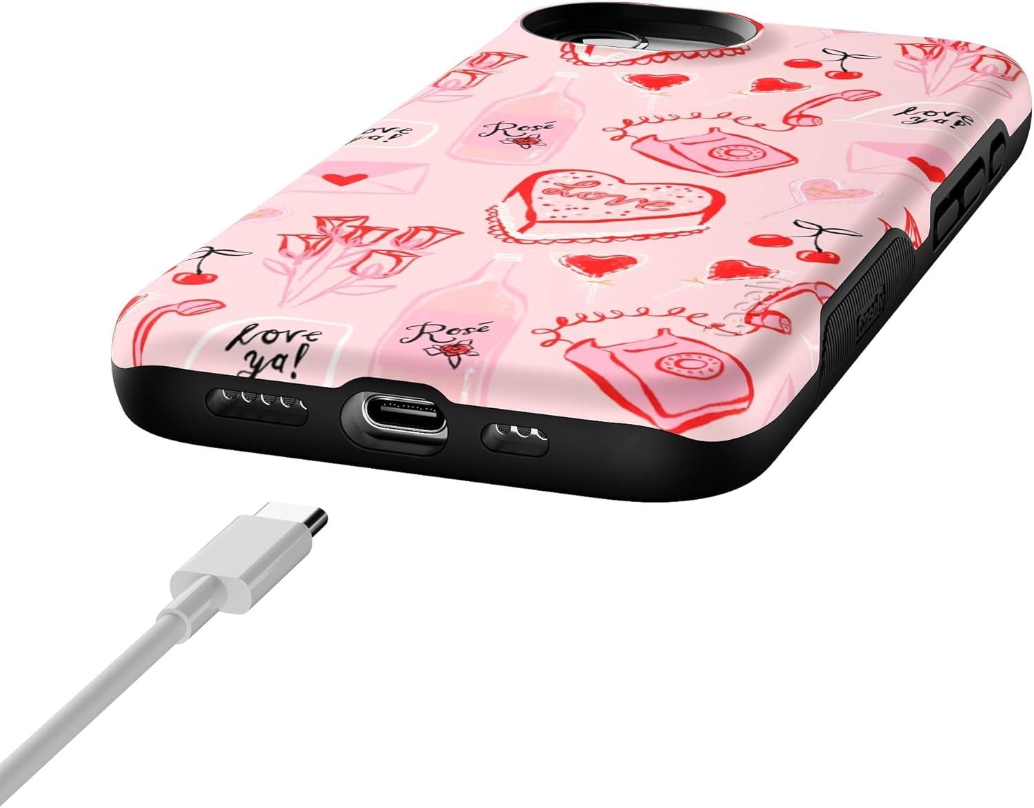imageCasely iPhone 16e Case The Boyfriend Collection Army Green Bold Protective Design MagSafe Compatible DesignThats Amore Valentines