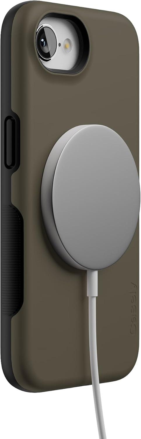 imageCasely iPhone 16e Case The Boyfriend Collection Army Green Bold Protective Design MagSafe Compatible DesignThe Boyfriend Collection Army Green