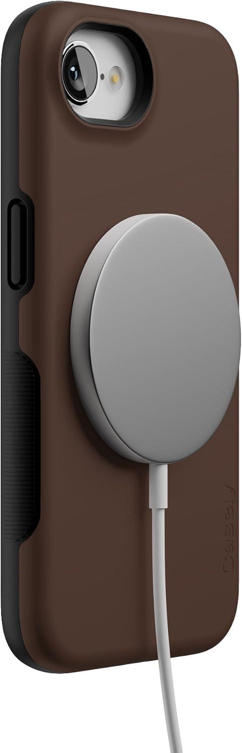 imageCasely iPhone 16e Case The Boyfriend Collection Army Green Bold Protective Design MagSafe Compatible DesignThe Boyfriend Collection Espresso Brown