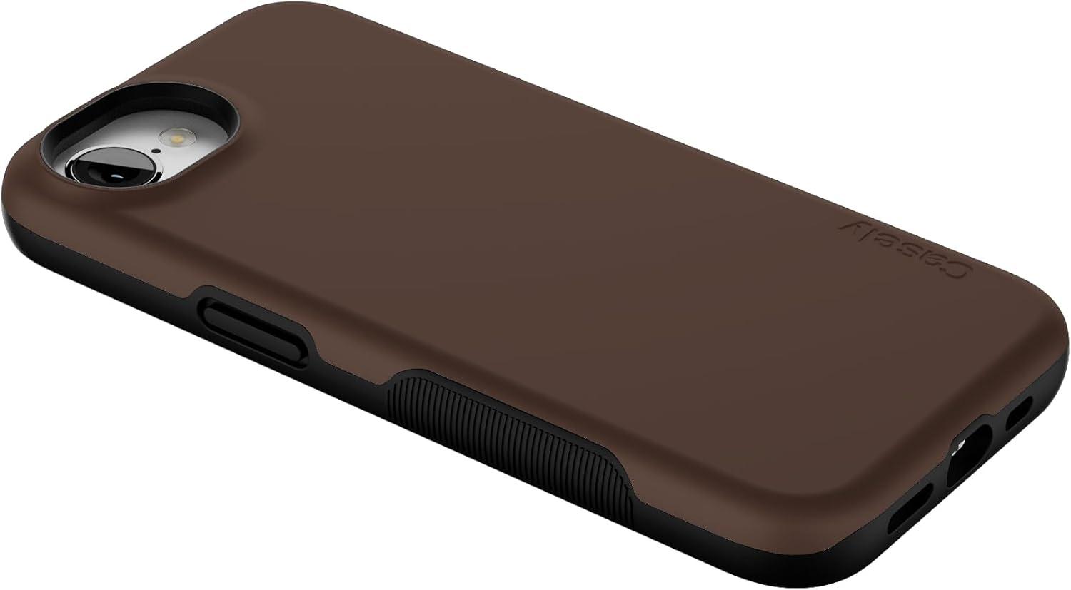 imageCasely iPhone 16e Case The Boyfriend Collection Army Green Bold Protective Design MagSafe Compatible DesignThe Boyfriend Collection Espresso Brown