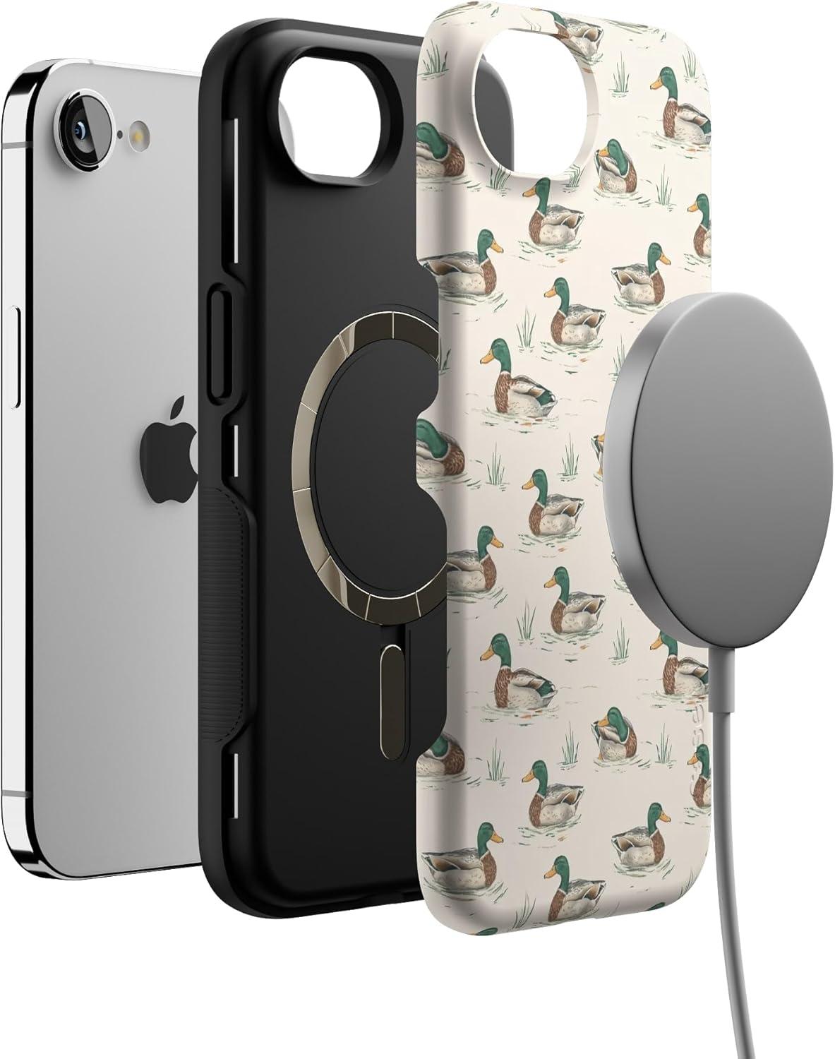 imageCasely iPhone 16e Case The Boyfriend Collection Army Green Bold Protective Design MagSafe Compatible DesignThe Boyfriend Collection Mallard Co