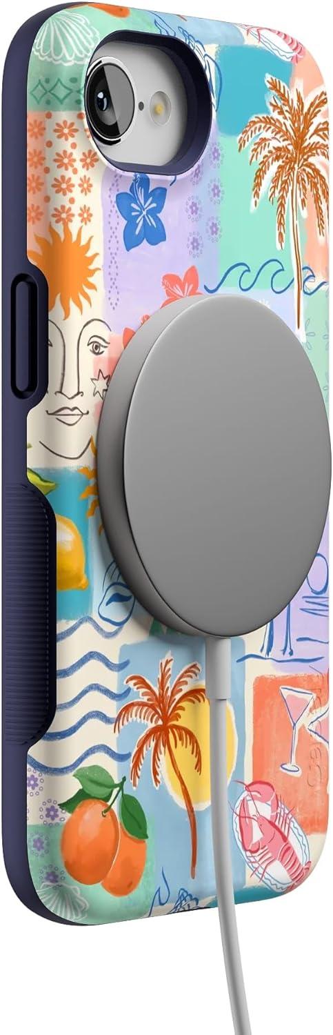 imageCasely iPhone 16e Case The Boyfriend Collection Army Green Bold Protective Design MagSafe Compatible DesignTropical Heat Beachy Collage