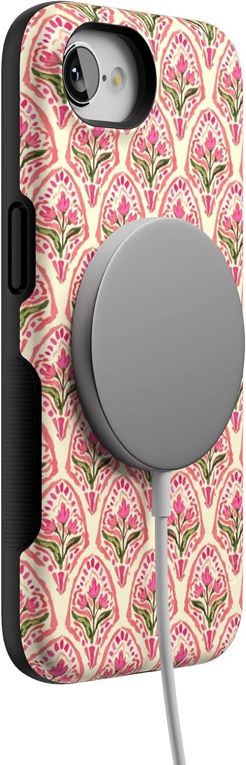 imageCasely iPhone 16e Case The Boyfriend Collection Army Green Bold Protective Design MagSafe Compatible DesignTulip Tapestry Jenna Palek x Casely