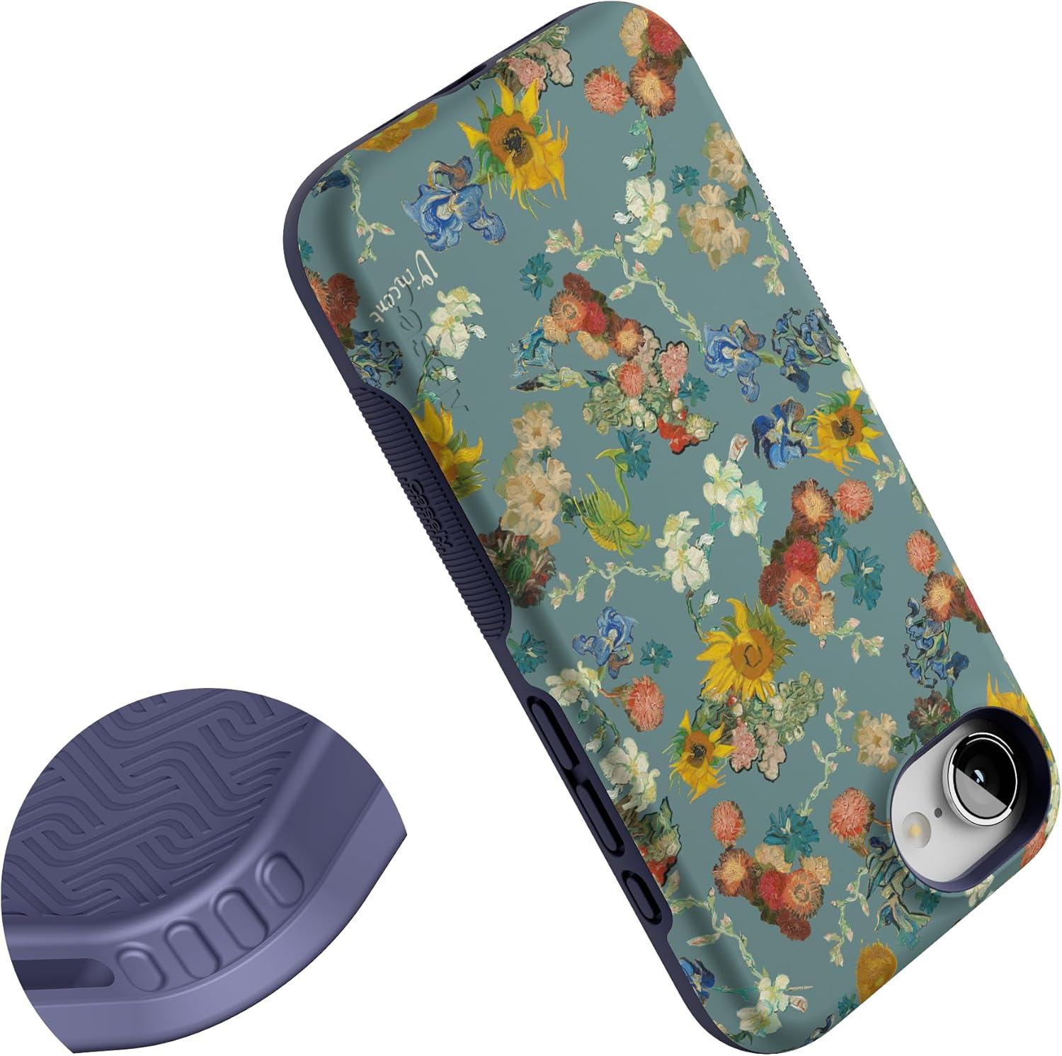 imageCasely iPhone 16e Case The Boyfriend Collection Army Green Bold Protective Design MagSafe Compatible DesignVan Gogh Vincents Flowers
