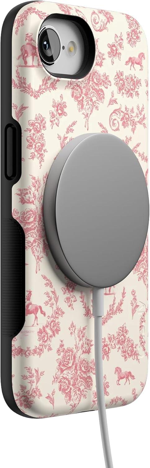 imageCasely iPhone 16e Case The Boyfriend Collection Army Green Bold Protective Design MagSafe Compatible DesignWestern Bloom Jenna Palek x Casely