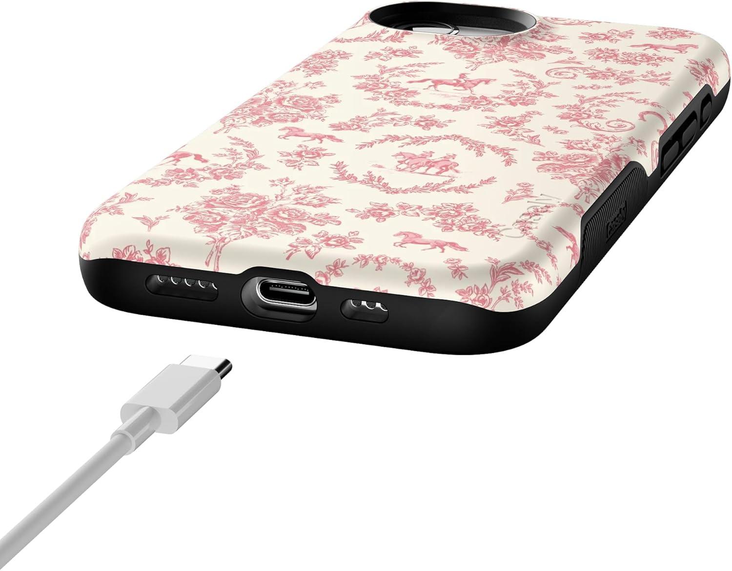 imageCasely iPhone 16e Case The Boyfriend Collection Army Green Bold Protective Design MagSafe Compatible DesignWestern Bloom Jenna Palek x Casely