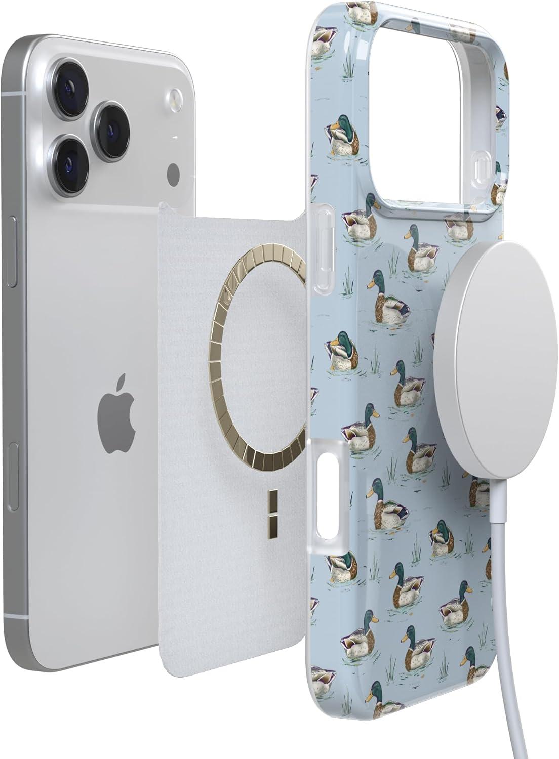 imageCasely iPhone 17 Pro Case Blue Mallard amp Co The Boyfriend Collection Compatible with MagSafe Classic Ultra Thin Design