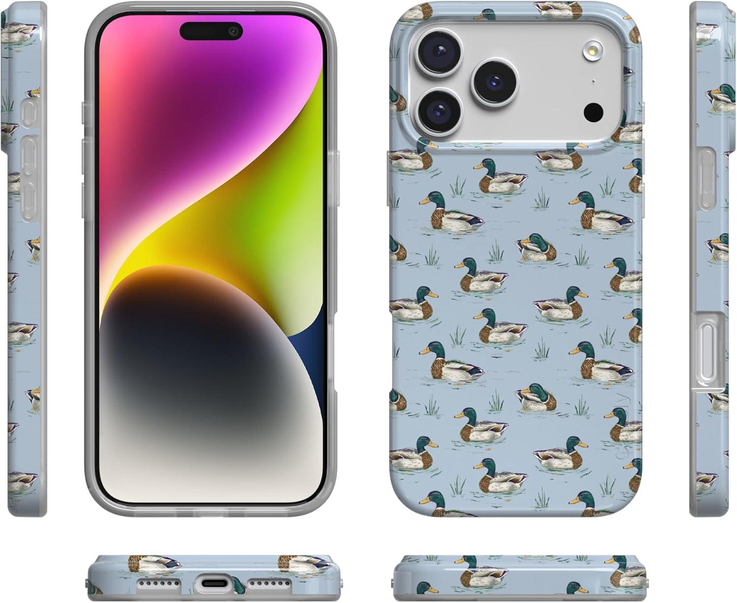imageCasely iPhone 17 Pro Case Blue Mallard amp Co The Boyfriend Collection Compatible with MagSafe Classic Ultra Thin Design