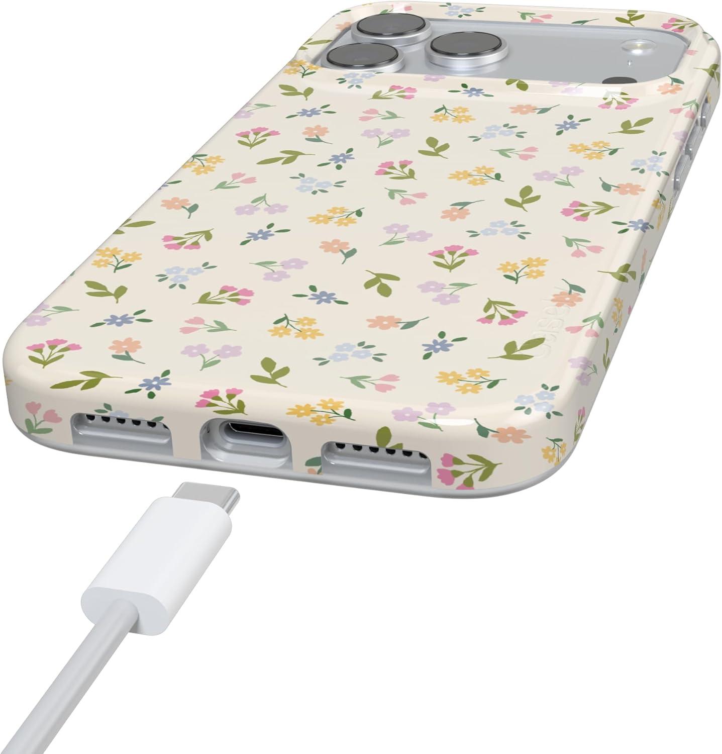 imageCasely iPhone 17 Pro Case Ditsy Floral Tiny Flowers Compatible with MagSafe Classic Ultra Thin Design
