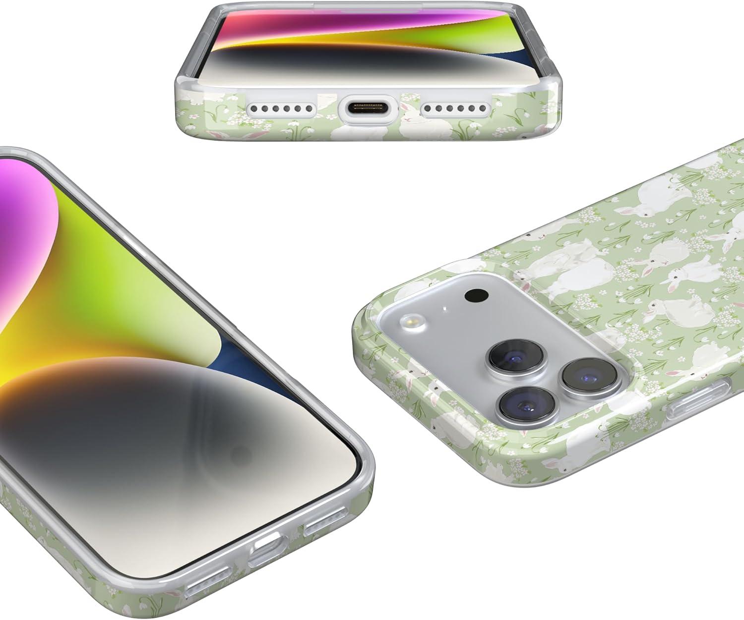 imageCasely iPhone 17 Pro Case Hop to it Green Bunny Compatible with MagSafe Classic Ultra Thin Design