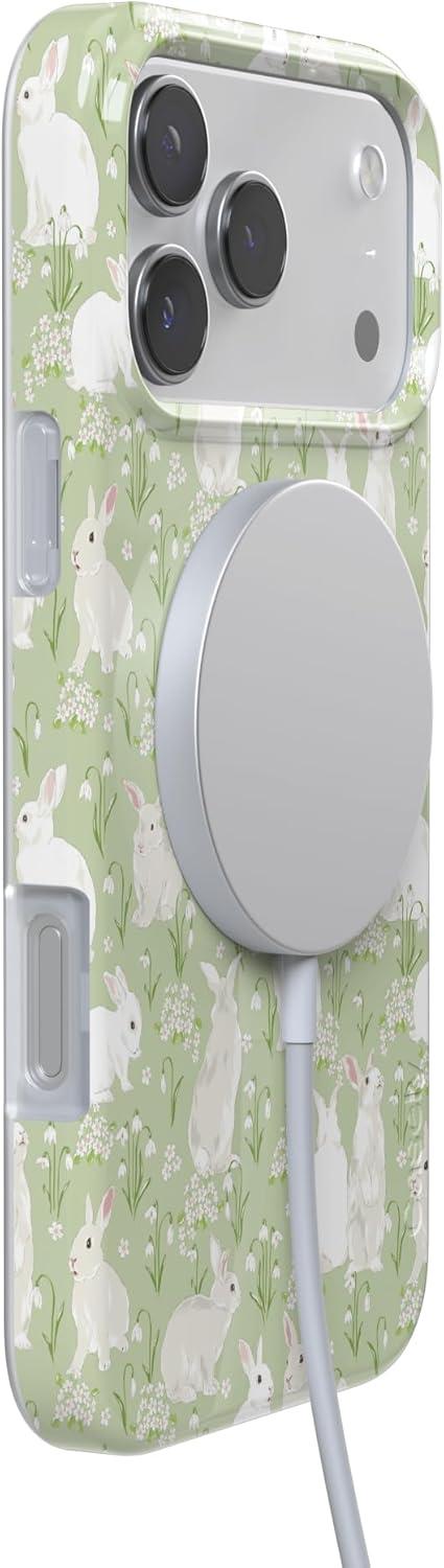 imageCasely iPhone 17 Pro Case Hop to it Green Bunny Compatible with MagSafe Classic Ultra Thin Design