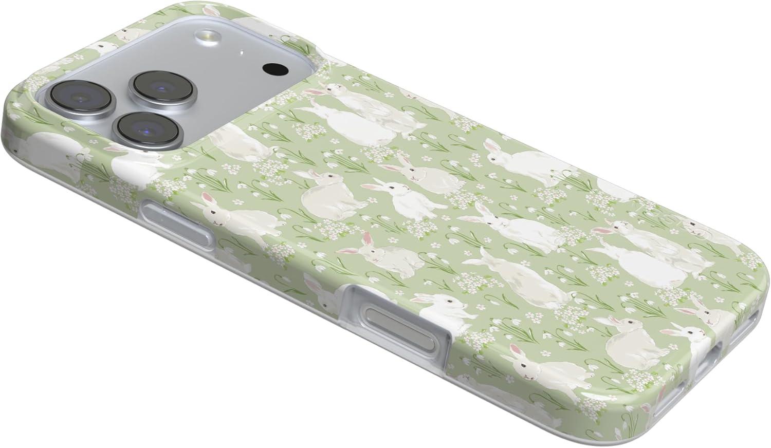 imageCasely iPhone 17 Pro Case Hop to it Green Bunny Compatible with MagSafe Classic Ultra Thin Design