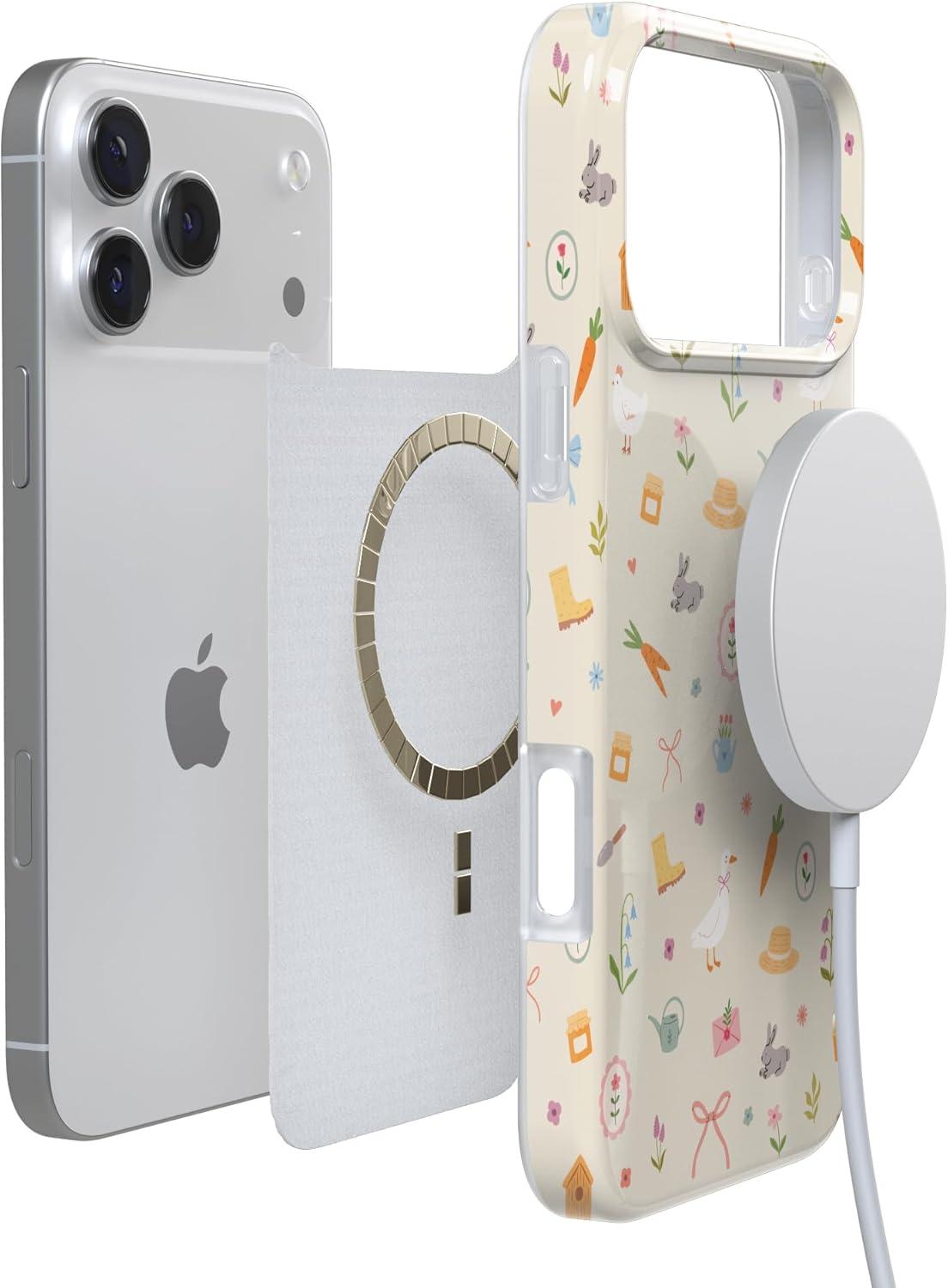 imageCasely iPhone 17 Pro Case Hoppy Garden Spring Things Compatible with MagSafe Classic Ultra Thin Design