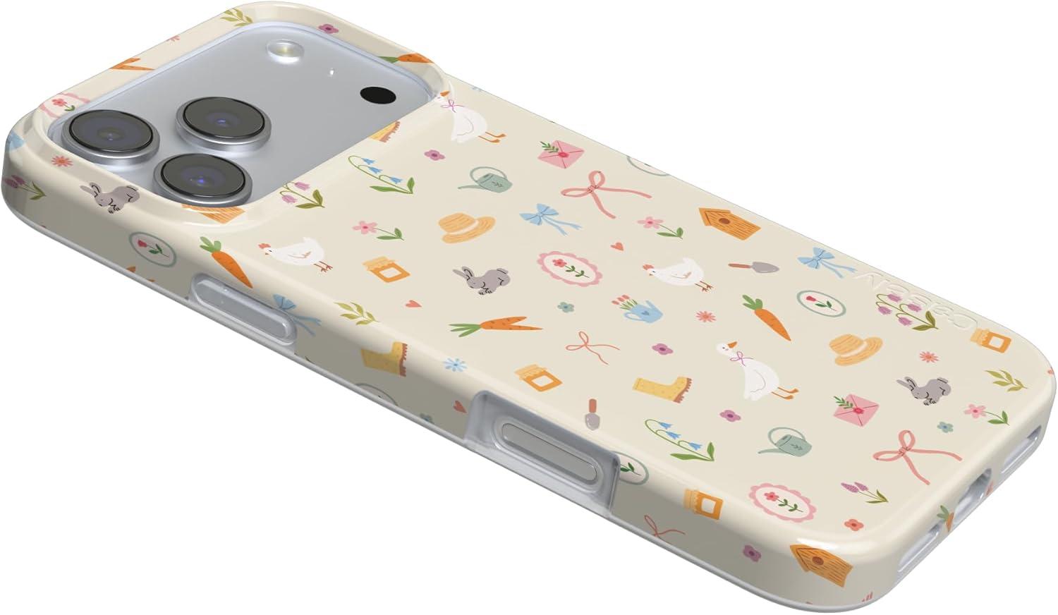 imageCasely iPhone 17 Pro Case Hoppy Garden Spring Things Compatible with MagSafe Classic Ultra Thin Design