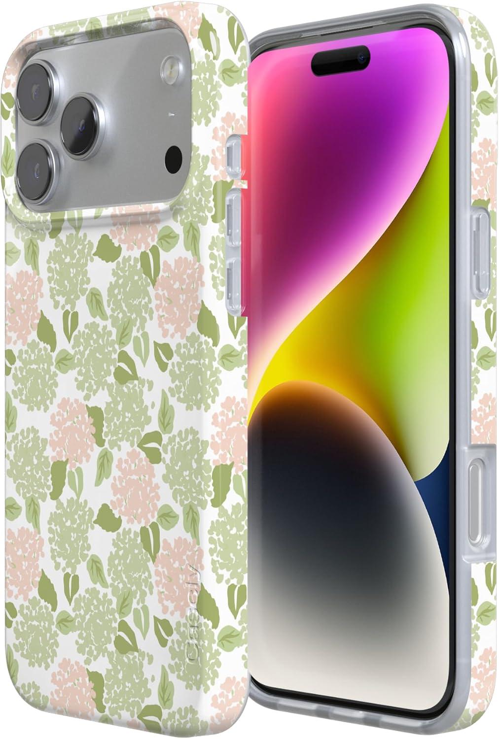imageCasely iPhone 17 Pro Case Hydrangea Haze Floral Garden Compatible with MagSafe Classic Ultra Thin Design