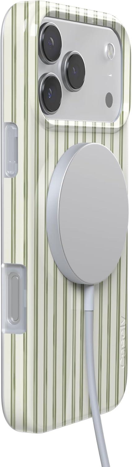 imageCasely iPhone 17 Pro Case Linen Stripe The Boyfriend Collection Compatible with MagSafe Classic Ultra Thin Design