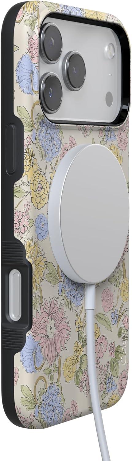 imageCasely iPhone 17 Pro Case Prairie Blooms Pastel Floral Bold Protective Design Compatible with MagSafe