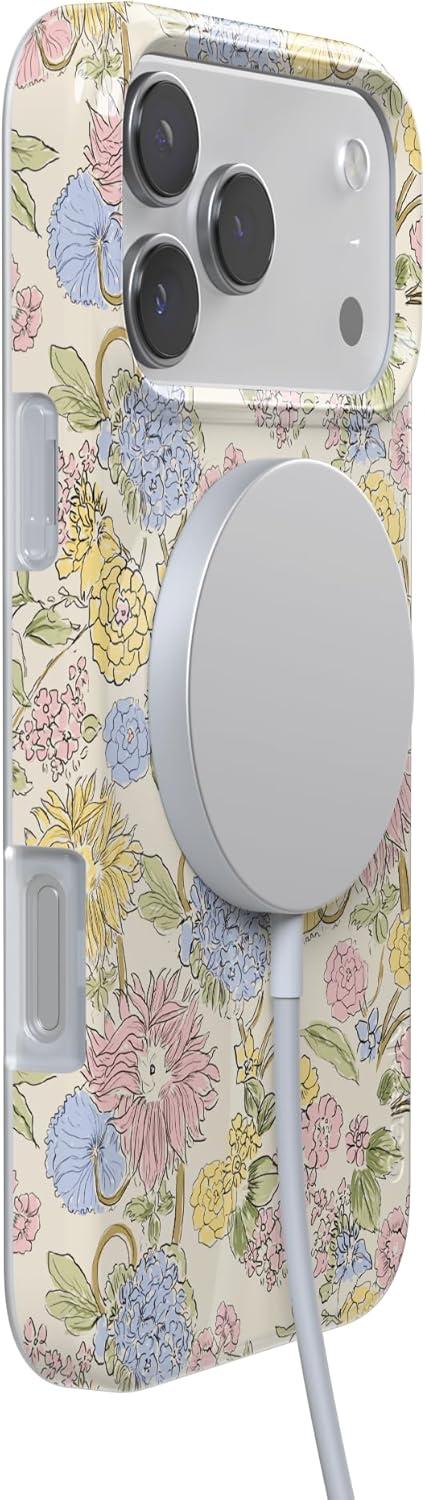 imageCasely iPhone 17 Pro Case Prairie Blooms Pastel Floral Compatible with MagSafe Classic Ultra Thin Design