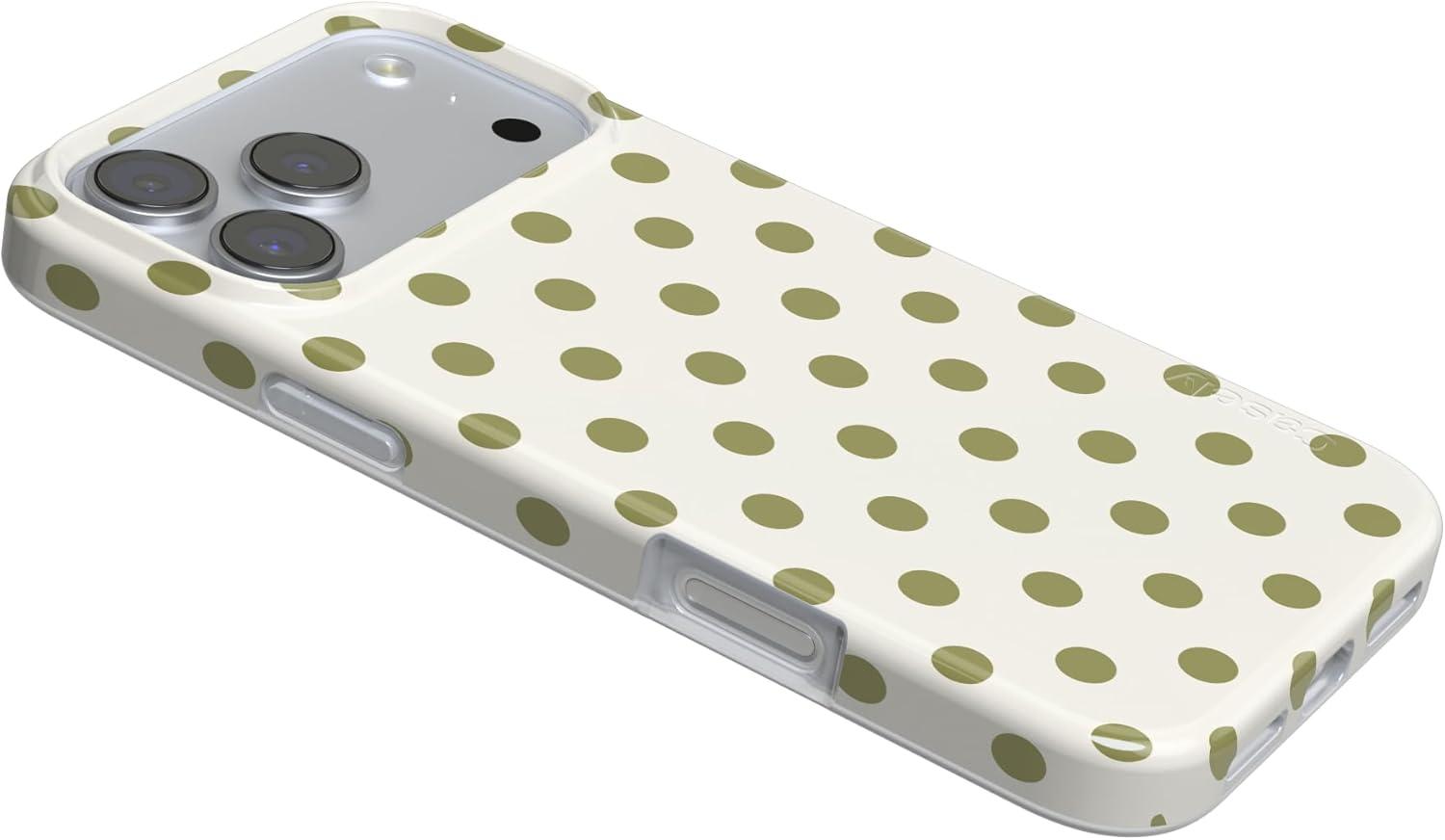 imageCasely iPhone 17 Pro Case Spotted in SoHo Green Polka Dot Compatible with MagSafe Classic Ultra Thin Design