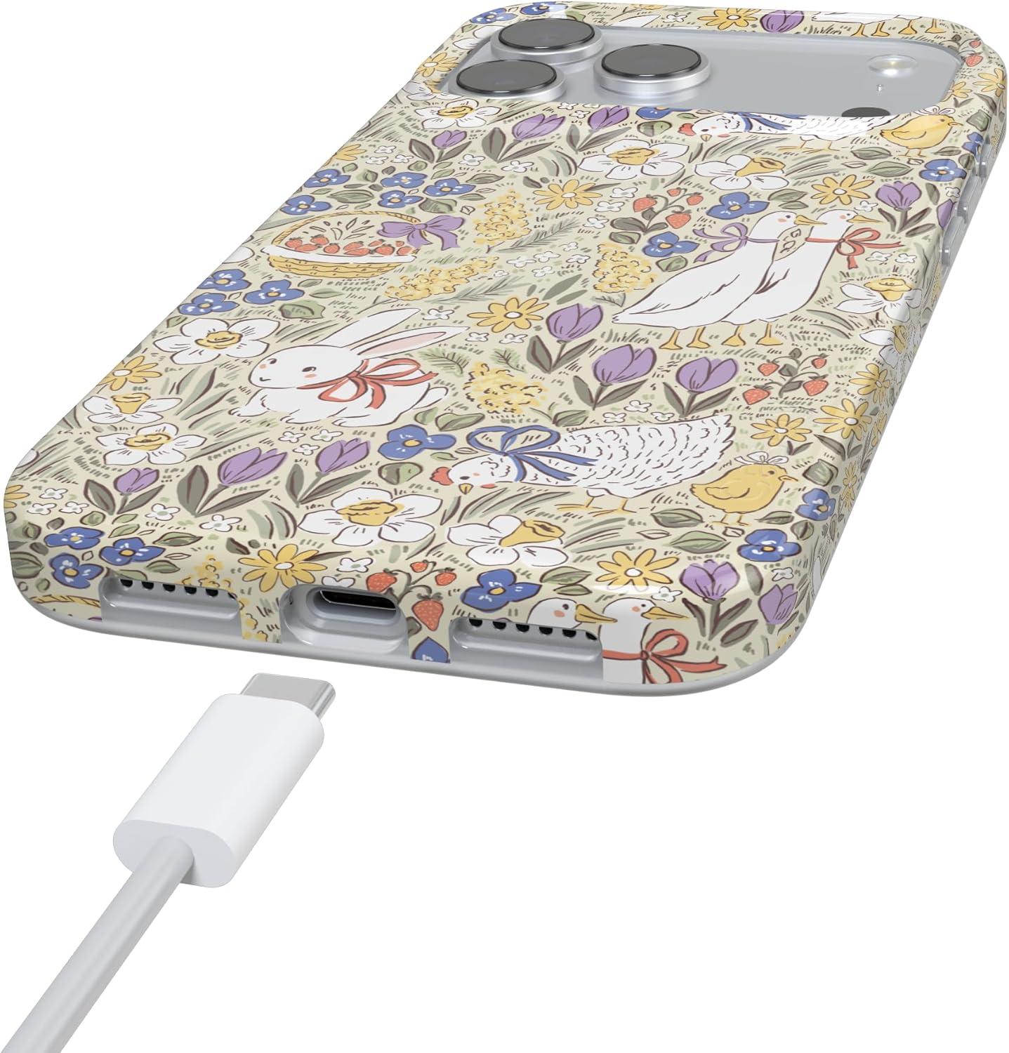 imageCasely iPhone 17 Pro Case Storybook Stroll Spring Garden Compatible with MagSafe Classic Ultra Thin Design