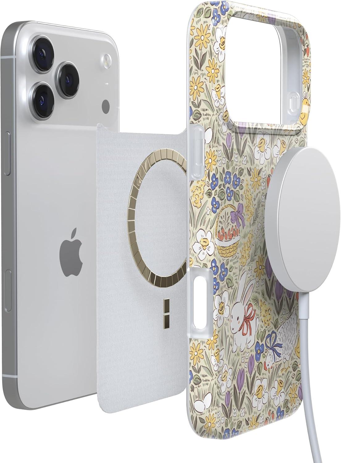 imageCasely iPhone 17 Pro Case Storybook Stroll Spring Garden Compatible with MagSafe Classic Ultra Thin Design
