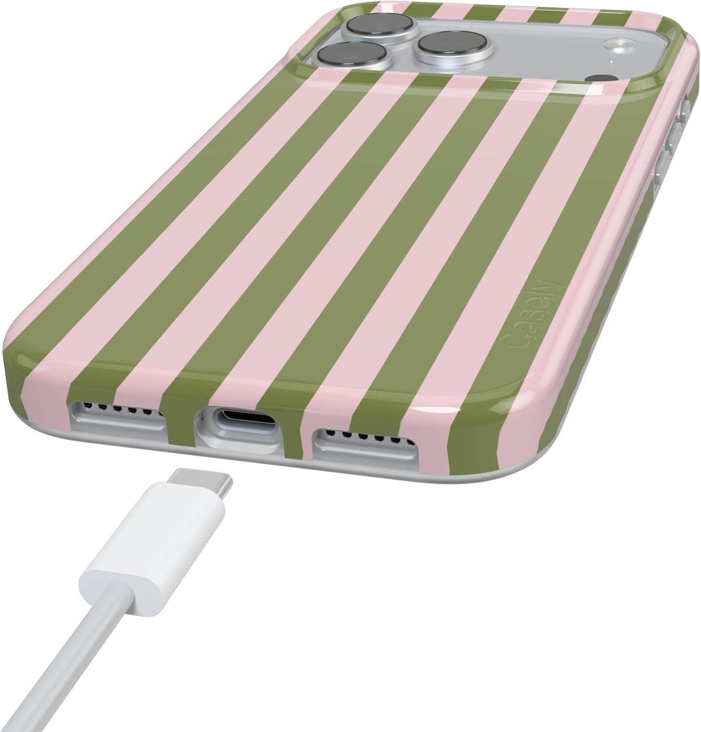 imageCasely iPhone 17 Pro Case Summer Stripes Sunday Best Compatible with MagSafe Classic Ultra Thin Design
