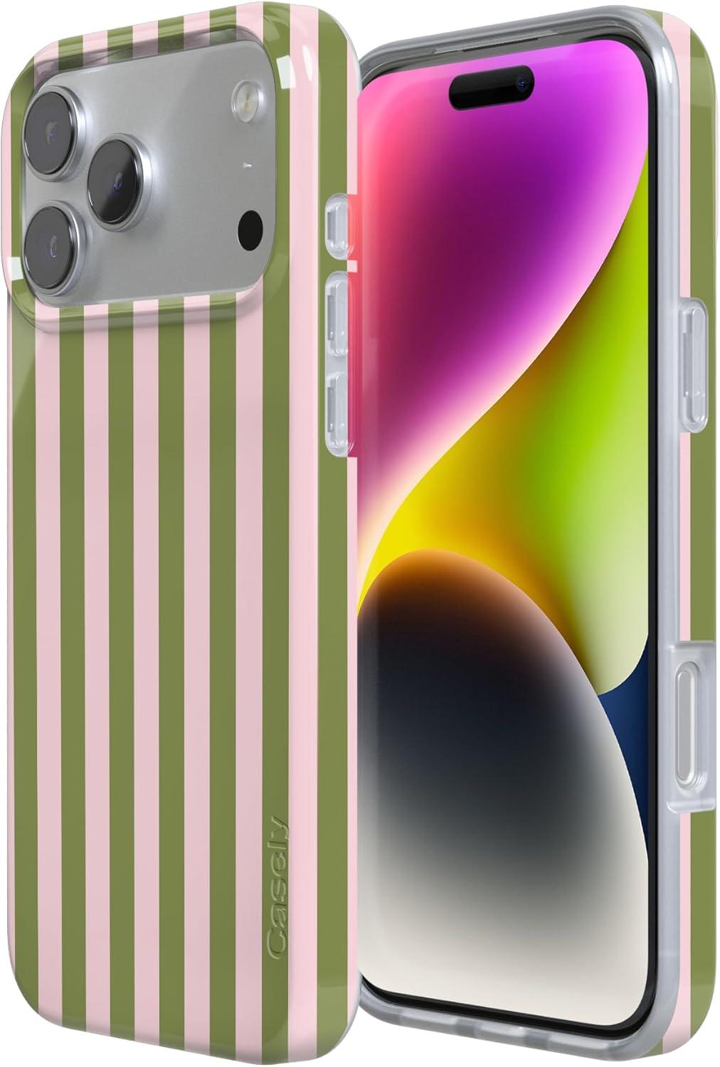 imageCasely iPhone 17 Pro Case Summer Stripes Sunday Best Compatible with MagSafe Classic Ultra Thin Design