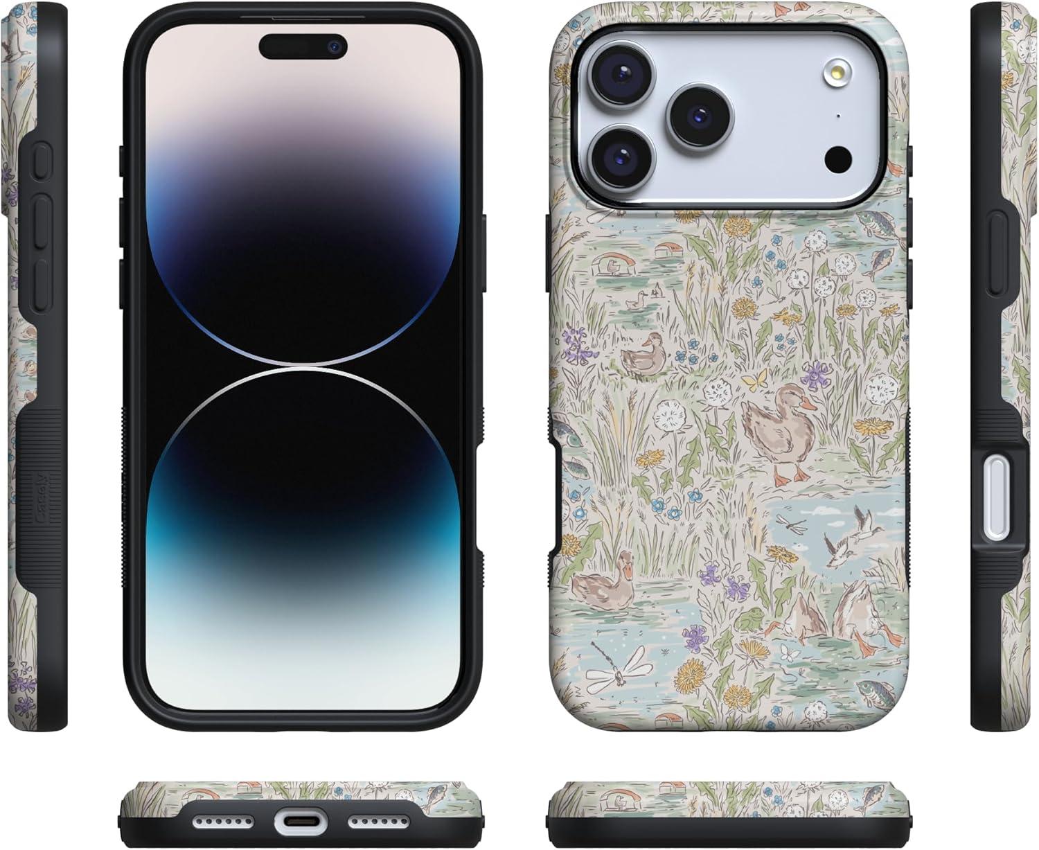 imageCasely iPhone 17 Pro Case The Waddle Path Duck Pond Bold Protective Design Compatible with MagSafe