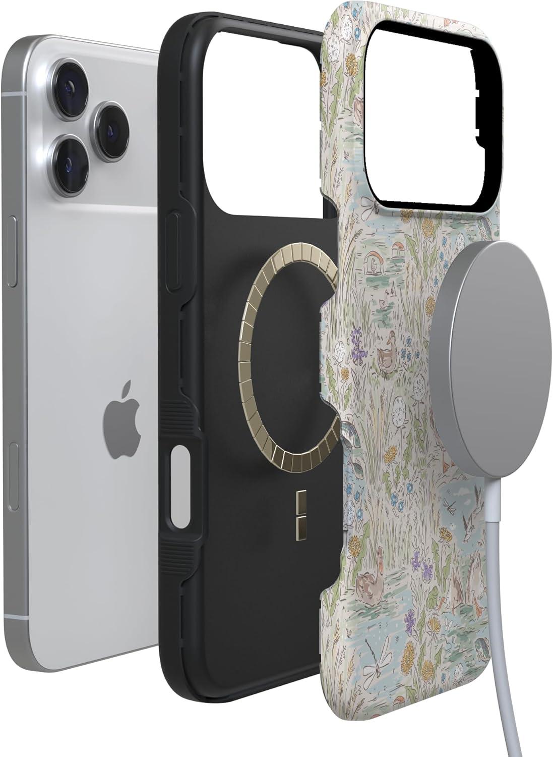 imageCasely iPhone 17 Pro Case The Waddle Path Duck Pond Bold Protective Design Compatible with MagSafe